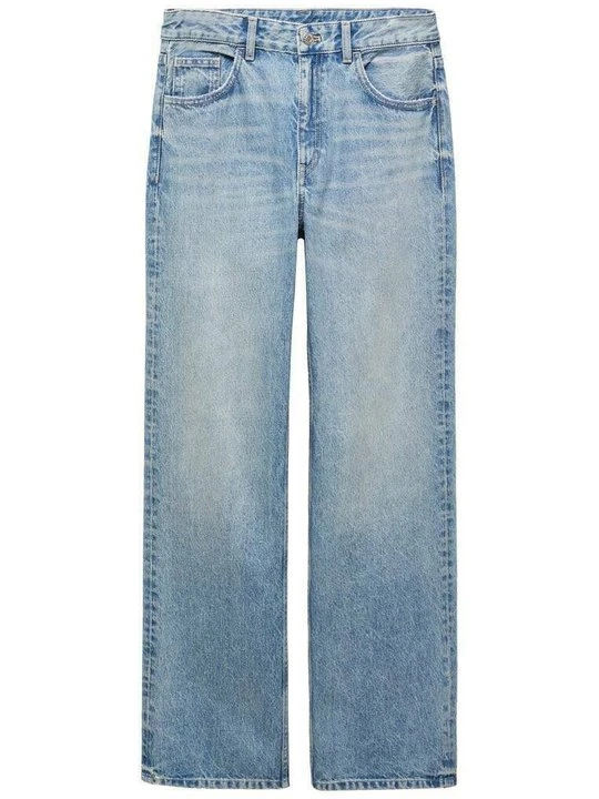 Zdjęcie produktu Jeansy Straight Leg Mango jasnoniebieski