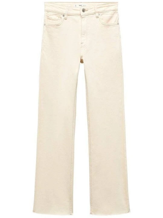 Zdjęcie produktu Jeansy Straight Leg Mango mleczny
