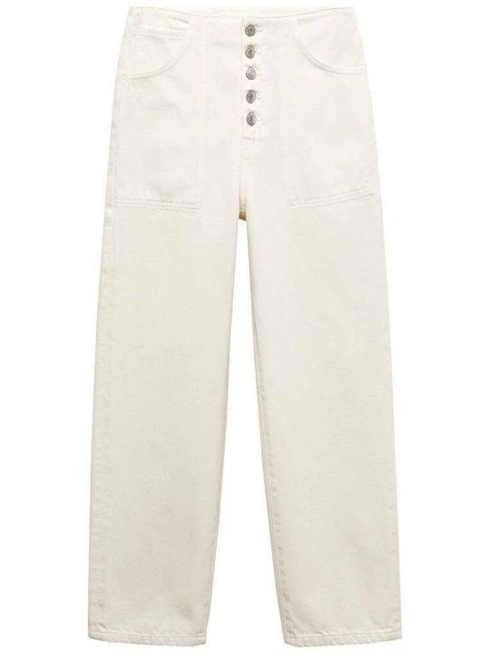 Zdjęcie produktu Jeansy Straight Leg Mango mleczny