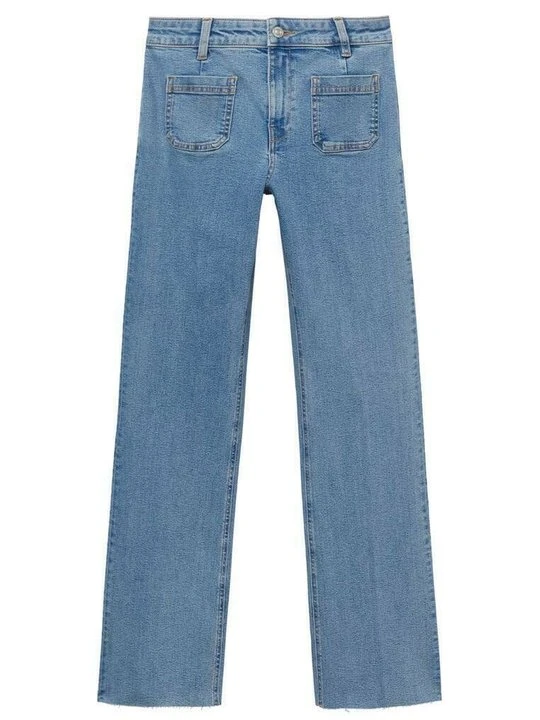 Zdjęcie produktu Jeansy Straight Leg Mango niebieski