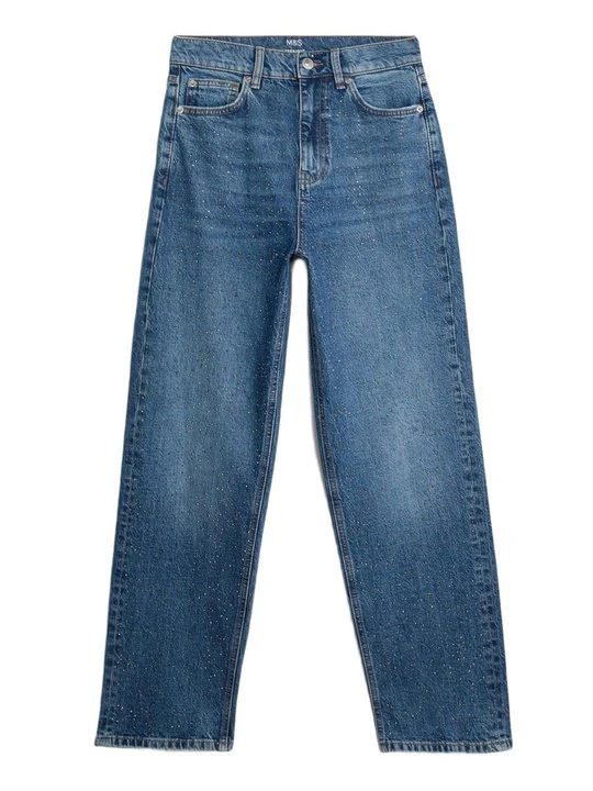 Zdjęcie produktu Jeansy Straight Leg Marks & Spencer granatowy