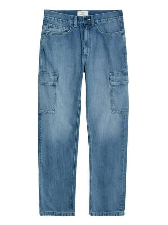 Zdjęcie produktu Jeansy Straight Leg Marks & Spencer jasnoniebieski