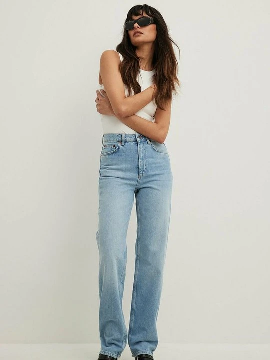 Zdjęcie produktu Jeansy Straight Leg NA-KD niebieski