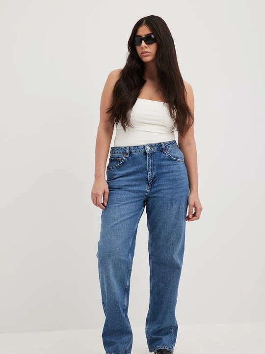 Zdjęcie produktu Jeansy Straight Leg NA-KD niebieski