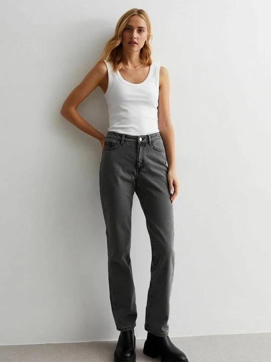 Zdjęcie produktu Jeansy Straight Leg New Look ciemnoszary