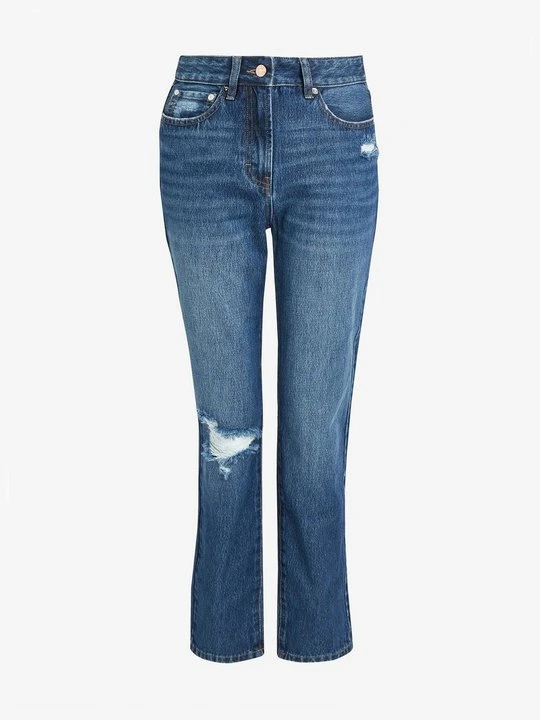 Zdjęcie produktu Jeansy Straight Leg Next przecierany denim