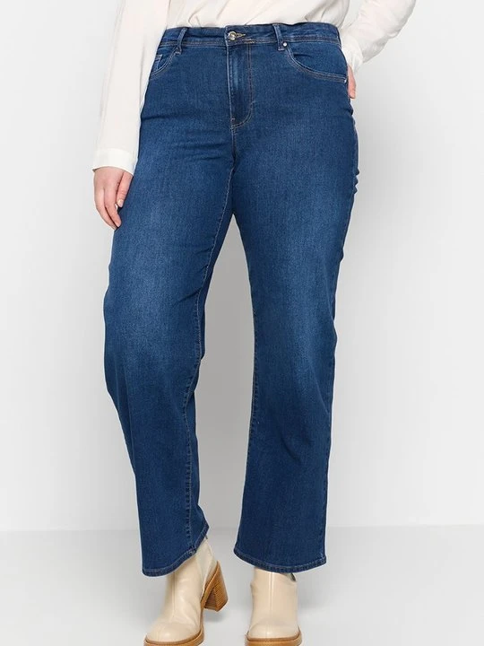 Zdjęcie produktu Jeansy Straight Leg ONLY Carmakoma granatowy
