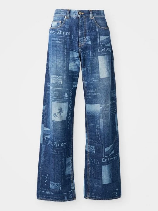 Zdjęcie produktu Jeansy Straight Leg Palm Angels niebieski