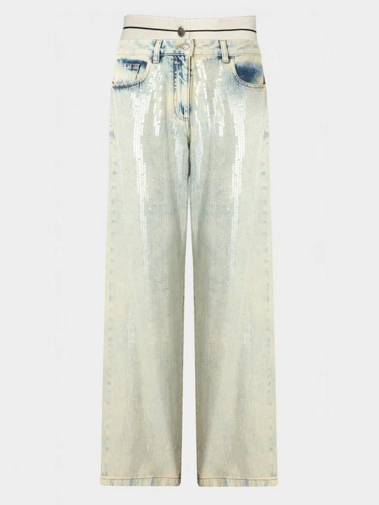 Zdjęcie produktu Jeansy Straight Leg Palm Angels jasnoniebieski
