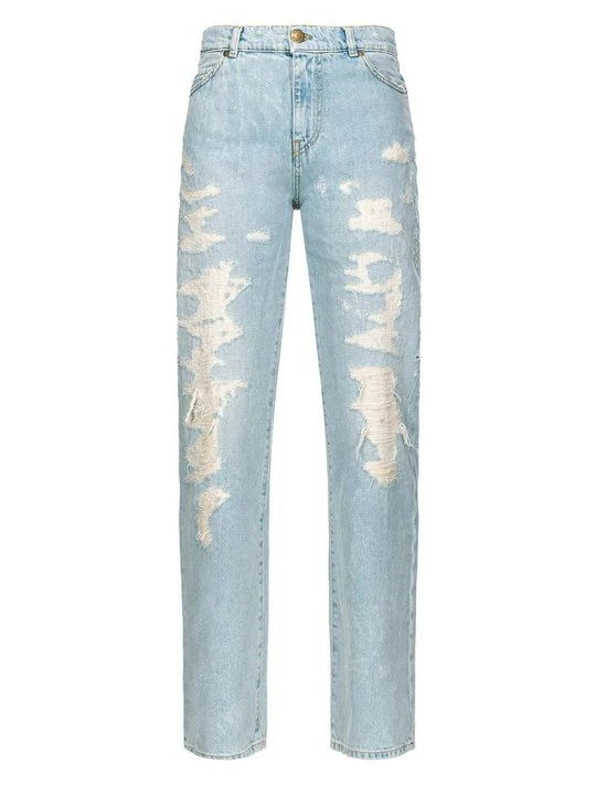 Zdjęcie produktu Jeansy Straight Leg Pinko bleached denim