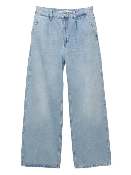 Zdjęcie produktu Jeansy Straight Leg PULL&BEAR niebieski denim