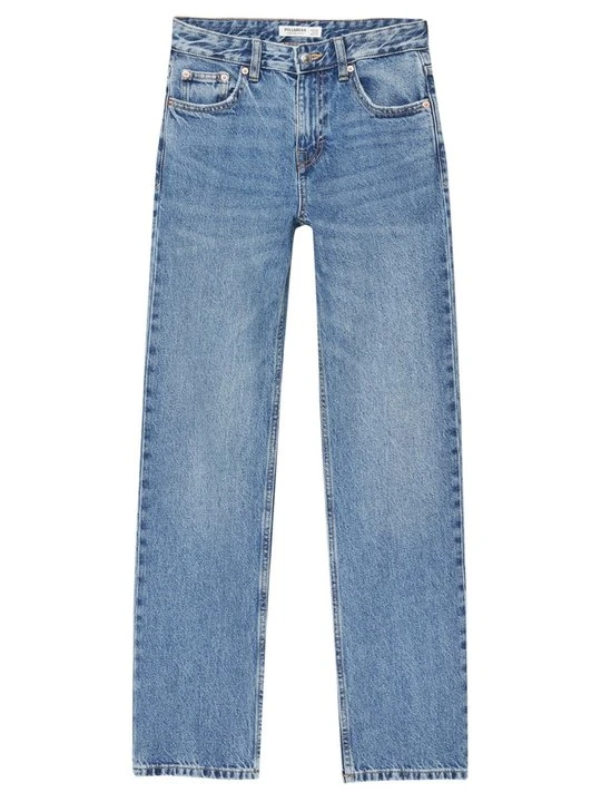 Zdjęcie produktu Jeansy Straight Leg PULL&BEAR niebieski denim