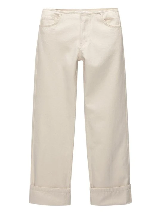 Zdjęcie produktu Jeansy Straight Leg PULL&BEAR beżowy