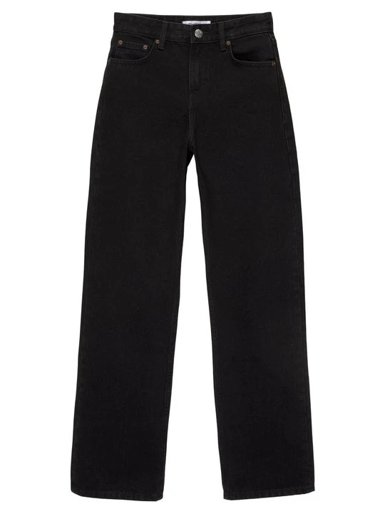 Zdjęcie produktu Jeansy Straight Leg PULL&BEAR czarny melanż