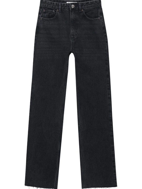 Zdjęcie produktu Jeansy Straight Leg PULL&BEAR czarny