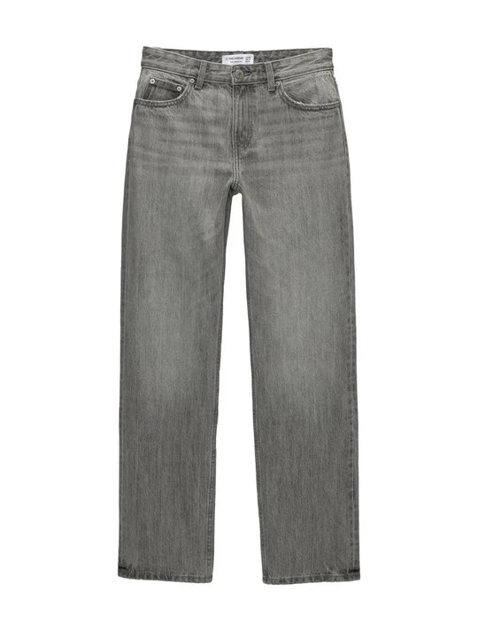 Zdjęcie produktu Jeansy Straight Leg PULL&BEAR jasnoszary