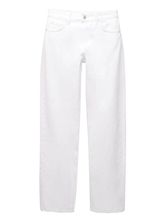 Zdjęcie produktu Jeansy Straight Leg PULL&BEAR biały