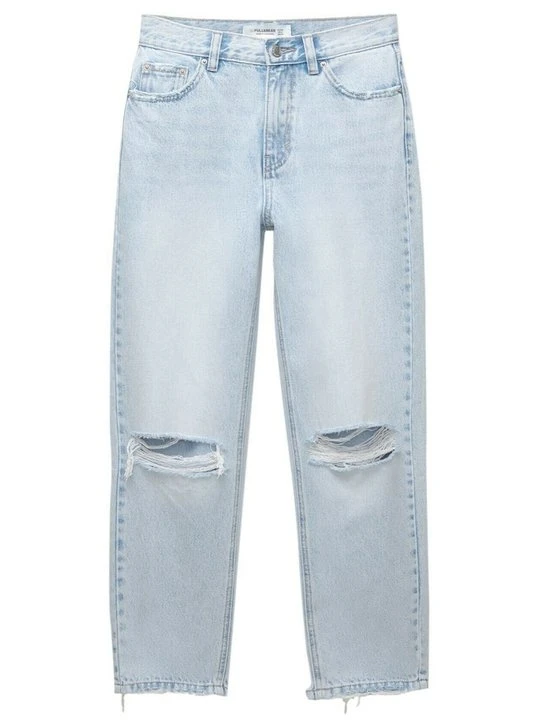 Zdjęcie produktu Jeansy Straight Leg PULL&BEAR niebieski
