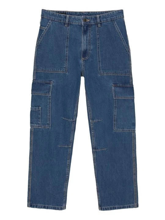 Zdjęcie produktu Jeansy Straight Leg PULL&BEAR niebieski denim