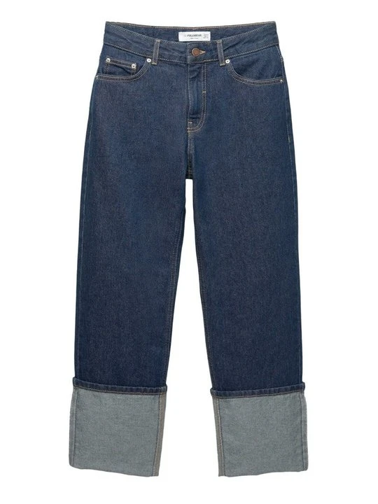 Zdjęcie produktu Jeansy Straight Leg PULL&BEAR granatowy