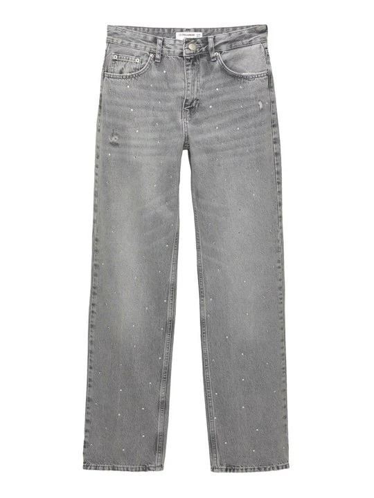 Zdjęcie produktu Jeansy Straight Leg PULL&BEAR szary