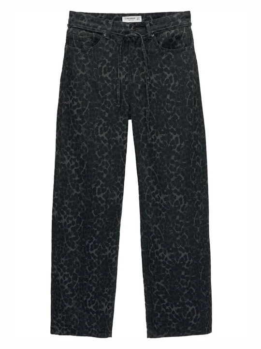 Zdjęcie produktu Jeansy Straight Leg PULL&BEAR czarny