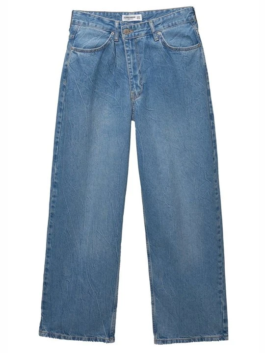 Zdjęcie produktu Jeansy Straight Leg PULL&BEAR niebieski denim