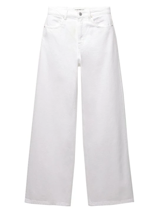 Zdjęcie produktu Jeansy Straight Leg PULL&BEAR biały