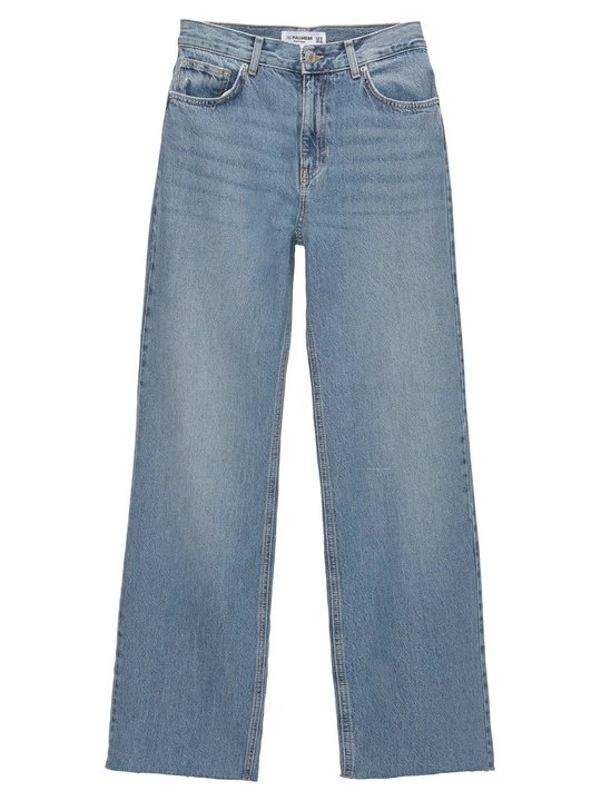 Zdjęcie produktu Jeansy Straight Leg PULL&BEAR niebieski denim