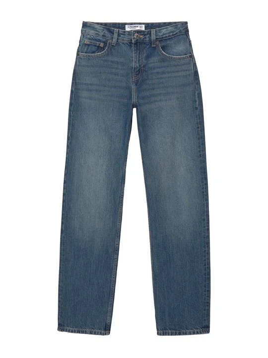 Zdjęcie produktu Jeansy Straight Leg PULL&BEAR granatowy