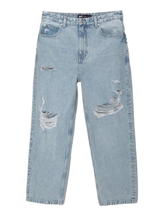 Zdjęcie produktu Jeansy Straight Leg PULL&BEAR niebieski denim