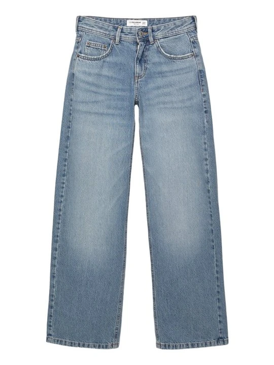 Zdjęcie produktu Jeansy Straight Leg PULL&BEAR niebieski denim