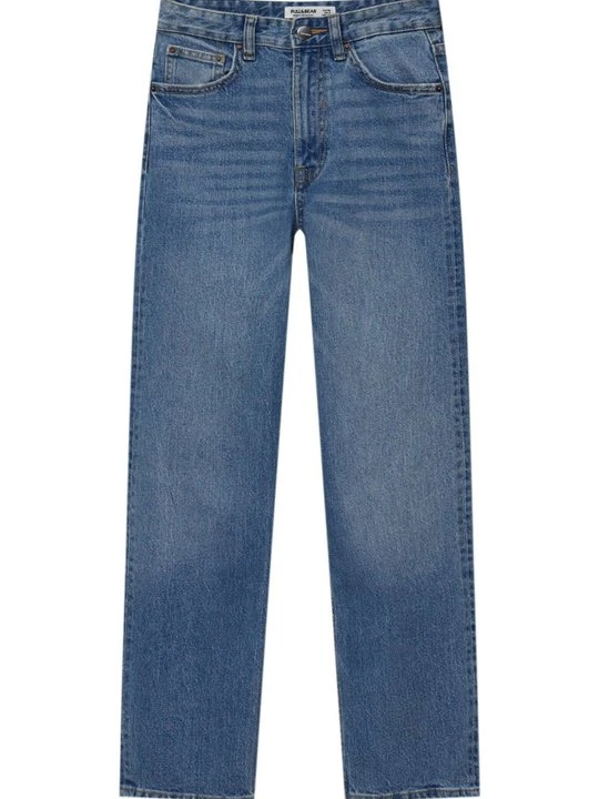 Zdjęcie produktu Jeansy Straight Leg PULL&BEAR niebieski denim