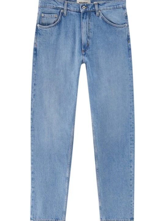 Zdjęcie produktu Jeansy Straight Leg PULL&BEAR niebieski melanż