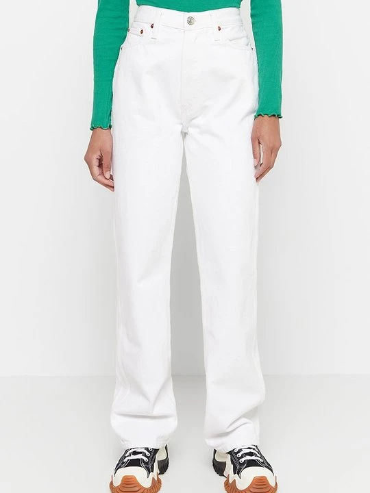 Zdjęcie produktu Jeansy Straight Leg RE/DONE biały