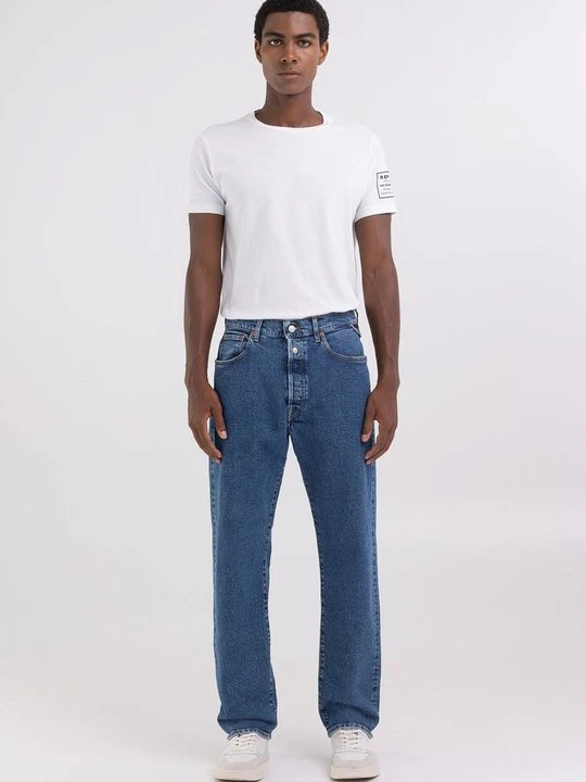 Zdjęcie produktu Jeansy Straight Leg Replay niebieski denim
