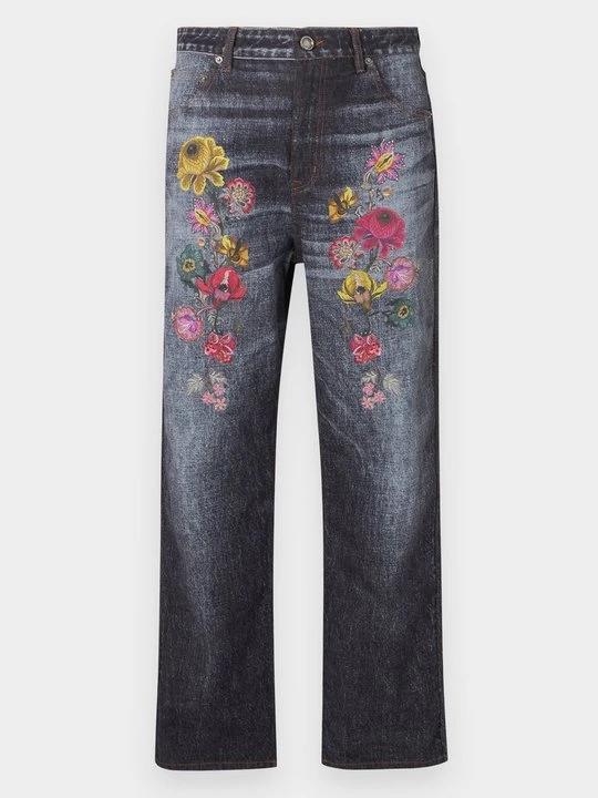 Zdjęcie produktu Jeansy Straight Leg Roberto Cavalli niebieski denim