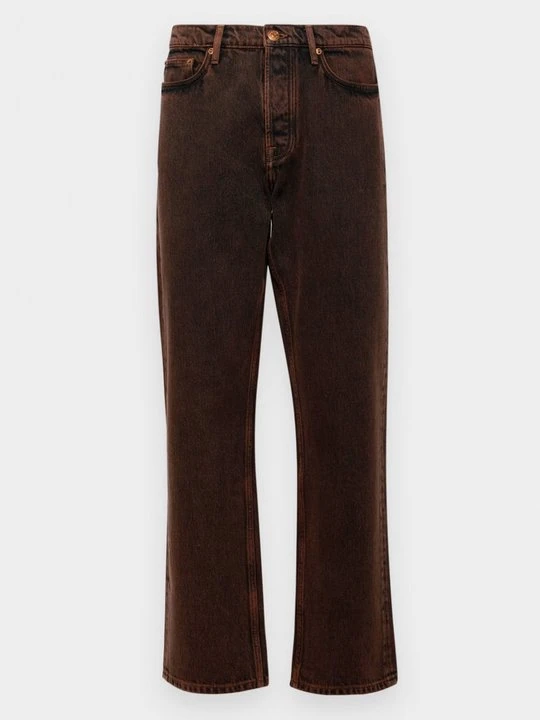 Zdjęcie produktu Jeansy Straight Leg Samsøe Samsøe brązowy