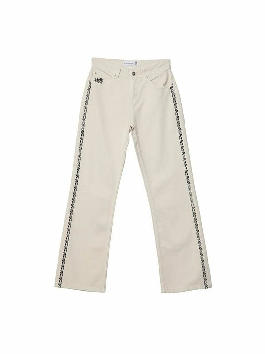 Zdjęcie produktu Jeansy Straight Leg Stradivarius beżowy