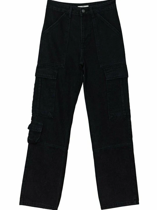 Zdjęcie produktu Jeansy Straight Leg Stradivarius ciemnoszary