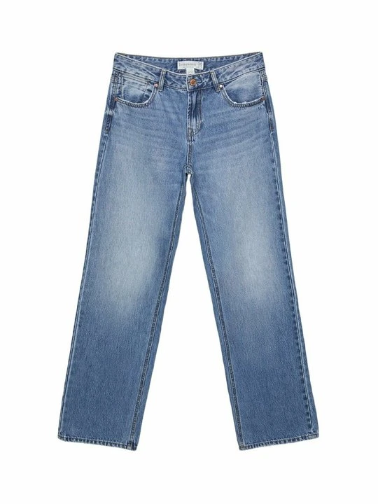 Zdjęcie produktu Jeansy Straight Leg Stradivarius niebieski denim