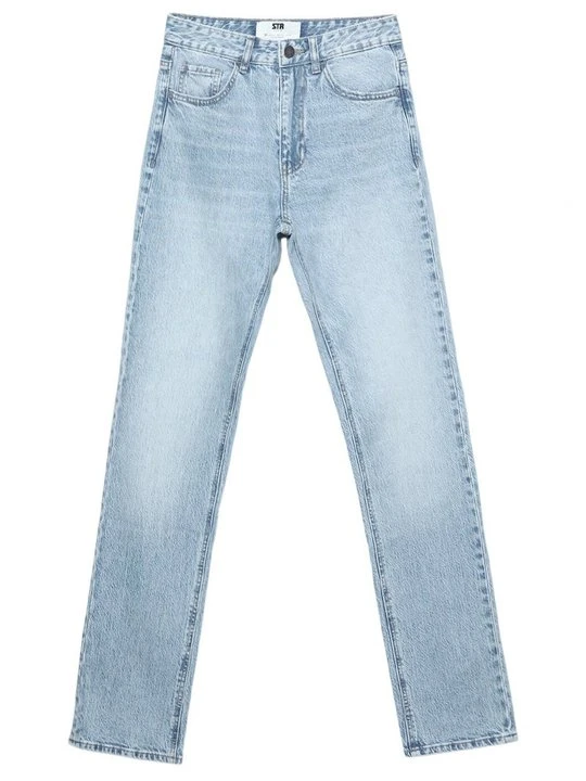 Zdjęcie produktu Jeansy Straight Leg Stradivarius jasnoniebieski