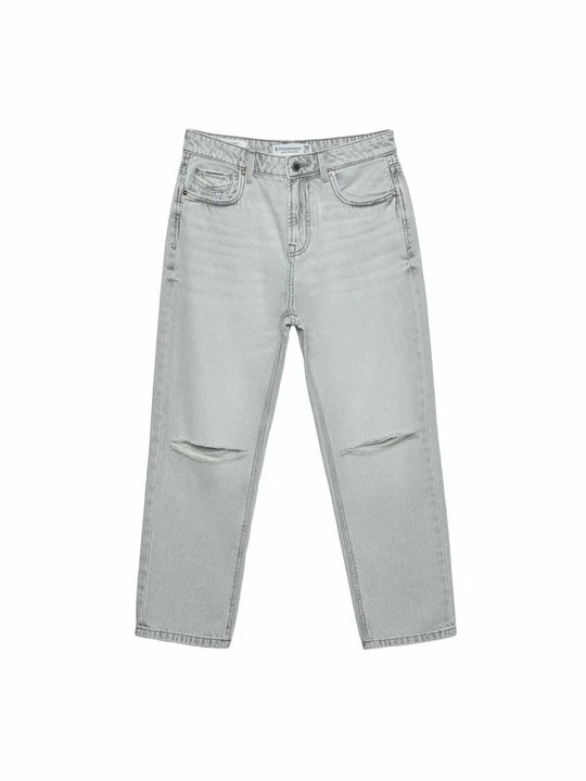 Zdjęcie produktu Jeansy Straight Leg Stradivarius ciemnoszary
