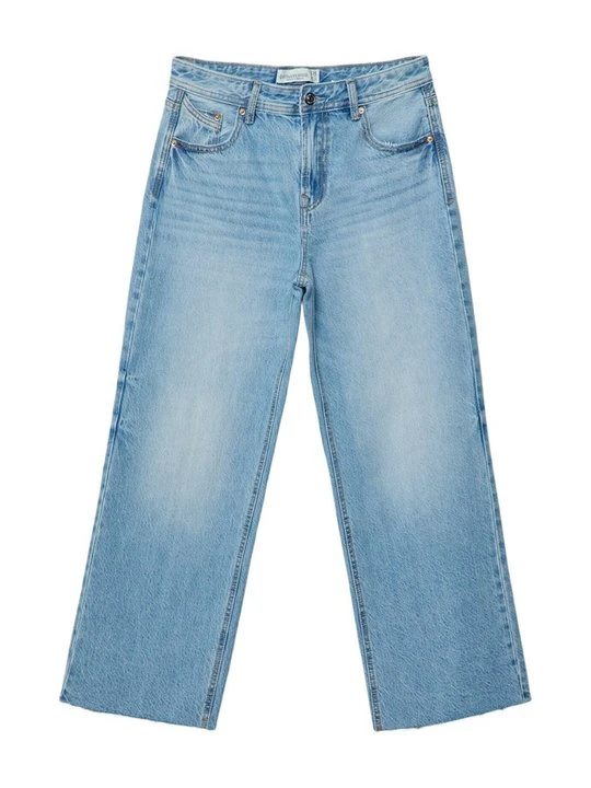 Zdjęcie produktu Jeansy Straight Leg Stradivarius niebieski denim