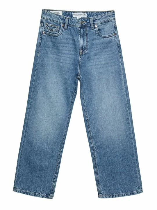 Zdjęcie produktu Jeansy Straight Leg Stradivarius niebieski melanż