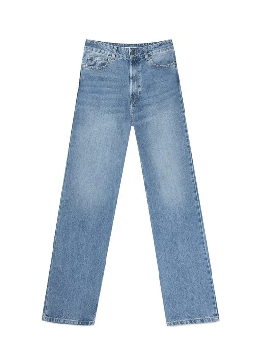 Zdjęcie produktu Jeansy Straight Leg Stradivarius jasnoniebieski