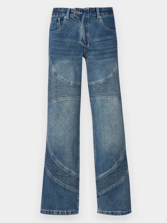 Zdjęcie produktu Jeansy Straight Leg The Ragged Priest denim z efektem zabrudzenia
