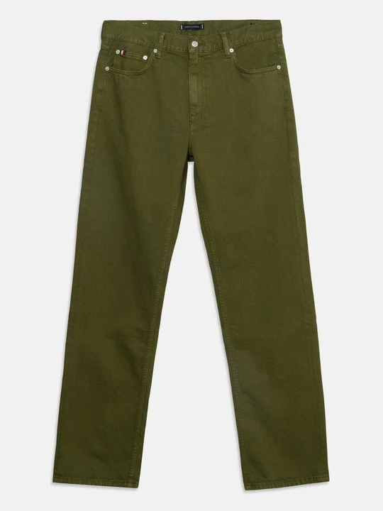 Zdjęcie produktu Jeansy Straight Leg Tommy Hilfiger ciemnozielony