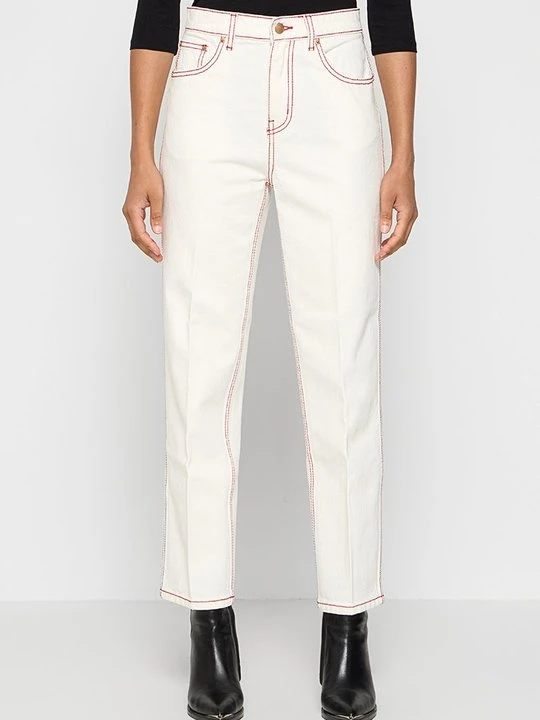 Zdjęcie produktu Jeansy Straight Leg Tory Burch biały