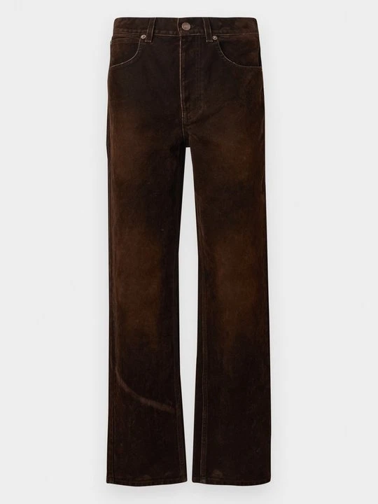 Zdjęcie produktu Jeansy Straight Leg Tory Burch ciemnobrązowy